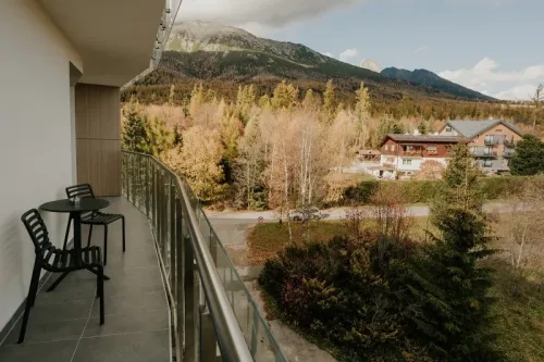 Výhľad na Tatry z balkóna apartmánu Exclusive