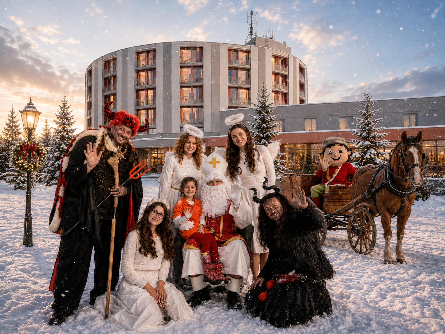 Zábavný animačný program s maskotom a papagájmi v Atrium Hoteli - Trinity Hotels.sk